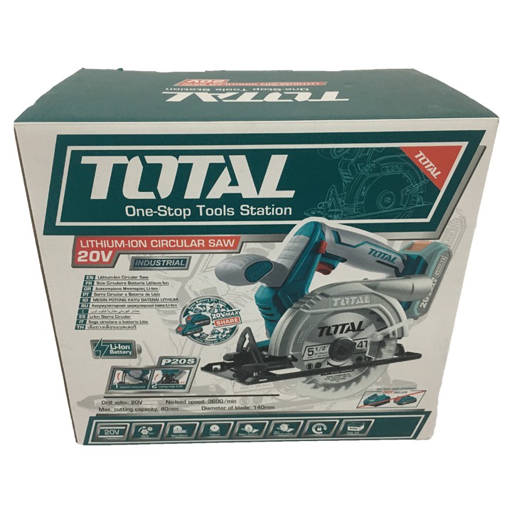 Máy cưa đĩa 140m dùng pin Total 20V TSLI1401
