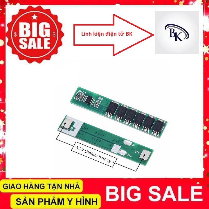 Mạch Sạc Và Bảo Vệ Pin 1 Cell 1s 18650 3.7V 12A- Linhkiendientubk