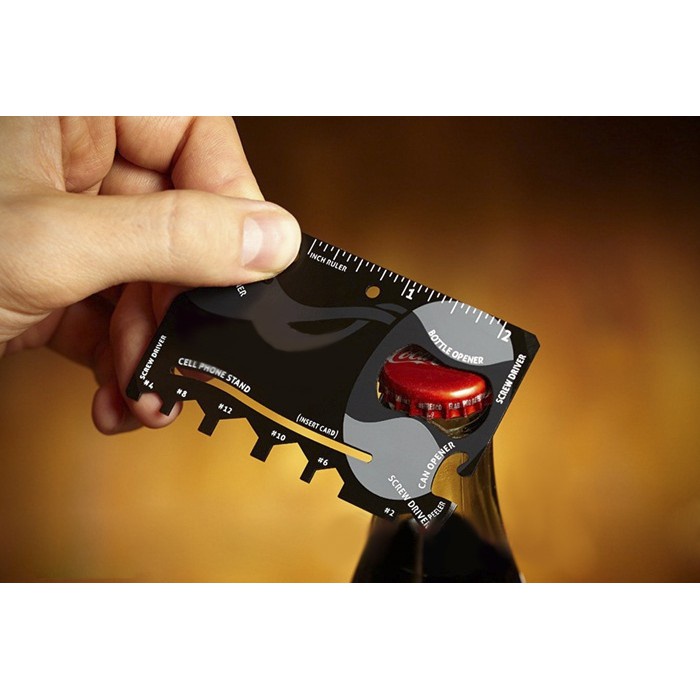 [Tổng Kho Sỉ] Miếng Thép Kĩ Thuật Kiểu Ninja 18 Chức Năng (Đen/Bạc)