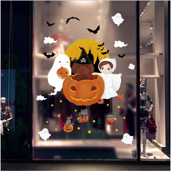 Decal trang trí tường - Halloween Thiên Thần Bóng Đêm