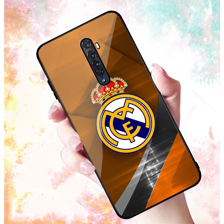 Ốp Lưng OPPO RENO, RENO 2F, RENO 2 mặt kính cường lực cao cấp In hình Câu Lạc Bộ Bóng Đá