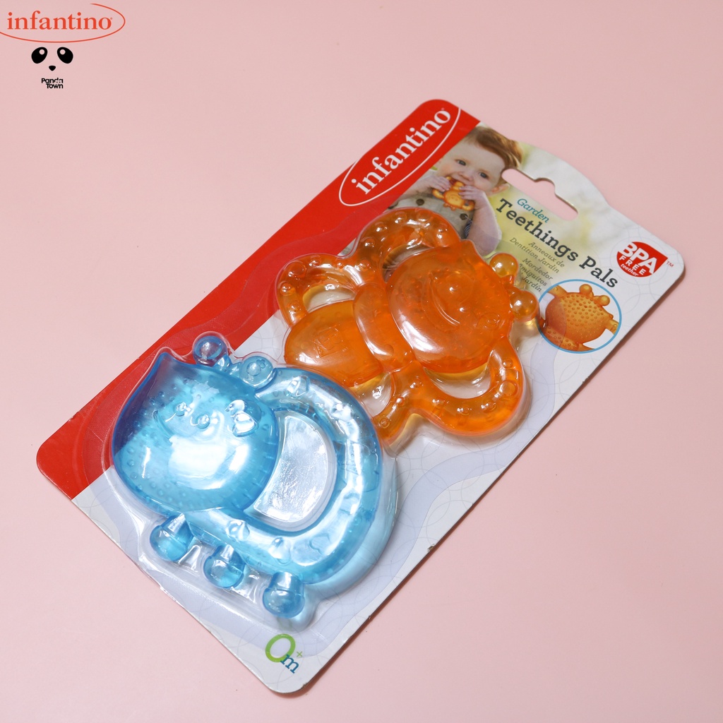 Set 2 Chiếc Gặm Nướu Cho Bé Bằng Nước Infantino - Hình Khu Vườn