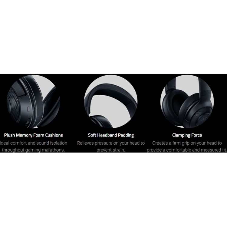 Tai Nghe Razer Kraken X Black – Multi-Platform RZ04-02890100-R3M1 - Hàng Chính Hãng