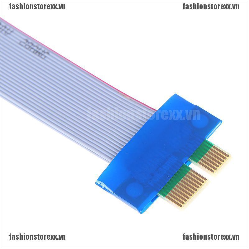 FASI PCI-E Express 1X Riser Card Extender Extension Ribbon Flexible Cable VN