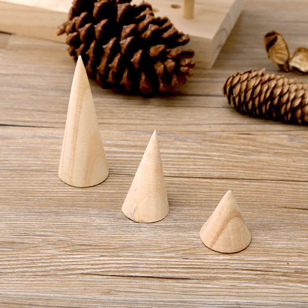 MXGOODS Giá Đỡ Trưng Bày Nhẫn Hình Nón Bằng Gỗ