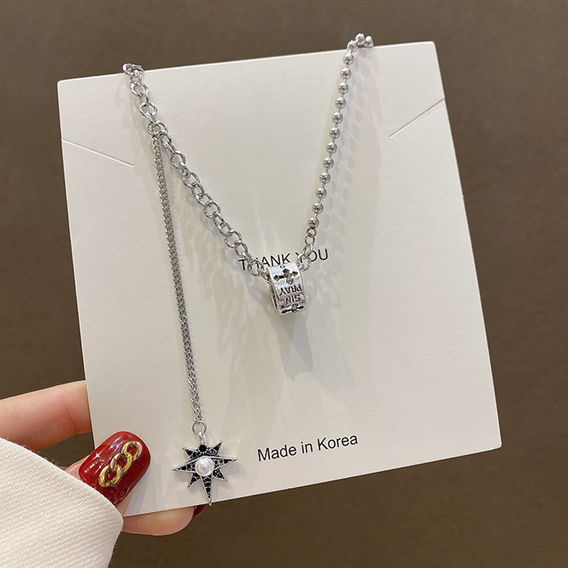 Vòng cổ Thép Titan Mặt Hình Thánh Giá Phong Cách hip hop retro Thời Trang Cho Nam Nữ