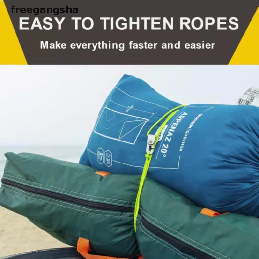 [FREG] Automatic Lock Hook Self-locking Free Knot Easy Tighten Rope Kit For Camping FDH