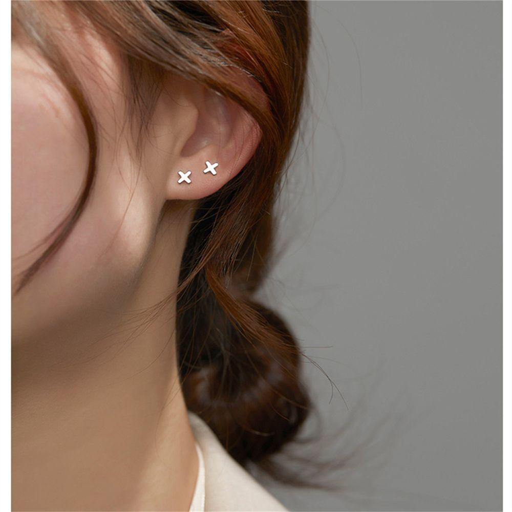 ✣Hs✣ Bông Tai Trang Sức Đơn Giản Không Cần Gây Dị Ứng Mới