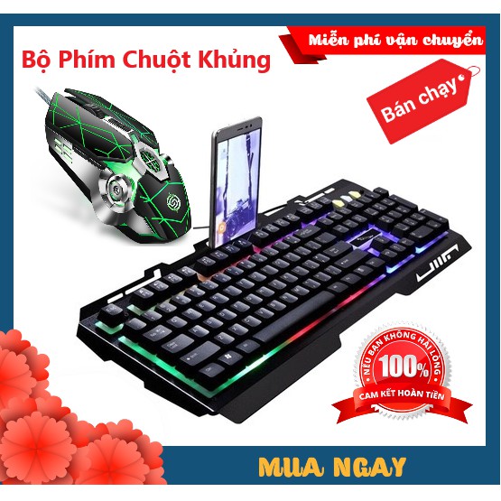 Bộ Bàn Phím Gaming G700 Và Chuột V8 Led RGB Cực Đẹp Cao Cấp Cực Bền