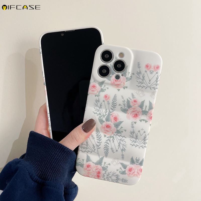 Ốp Điện Thoại Silicon Mềm Họa Tiết Hoa Trắng Đơn Giản Cho iPhone 13 12 11 Pro Max XS Max XR X 7 8 Plus