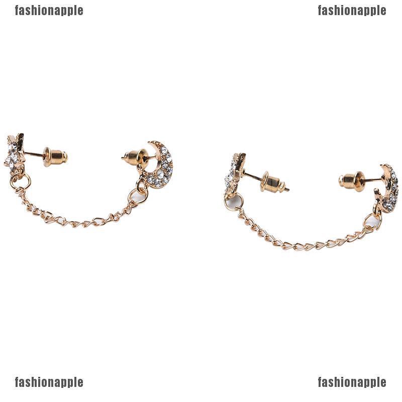 Khuyên Tai Thép Không Gỉ Đính Đá Độc Đáo