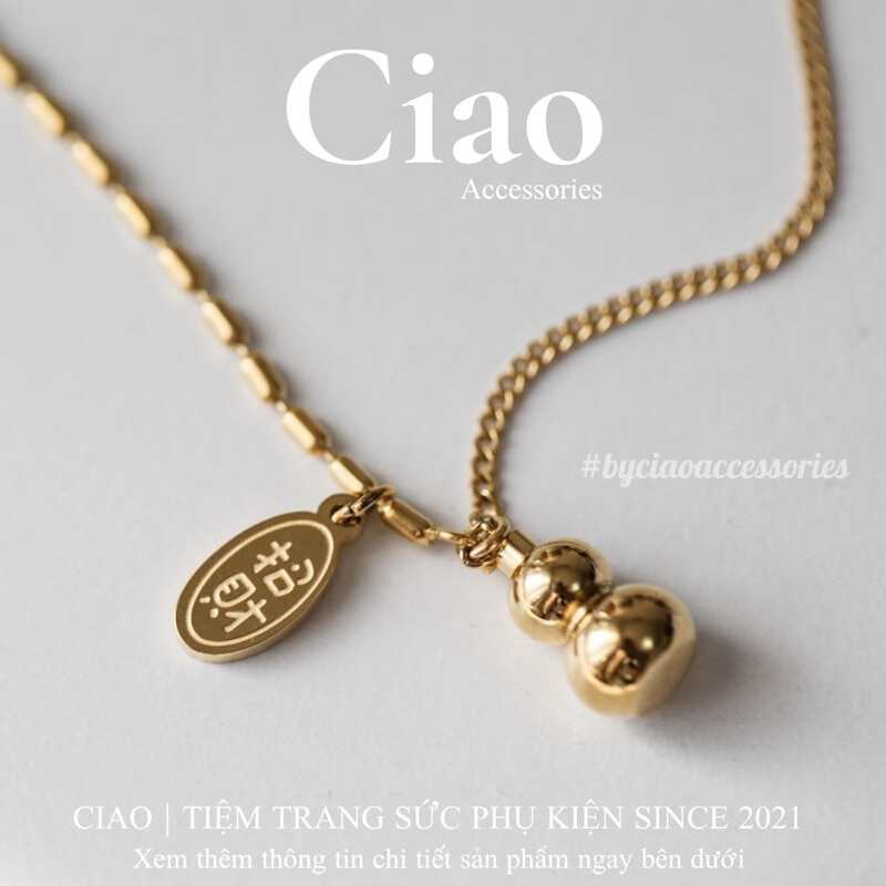 Vòng chân/ Lắc chân titan không gỉ thiết kế đính charm đơn giản Monie Ciao