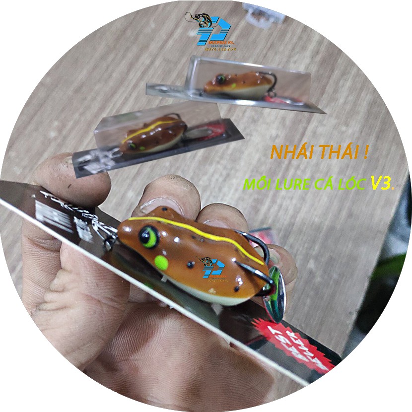 Mồi lure cá lóc V5 , nhái thái lure.! mồi giả câu lure .!!!