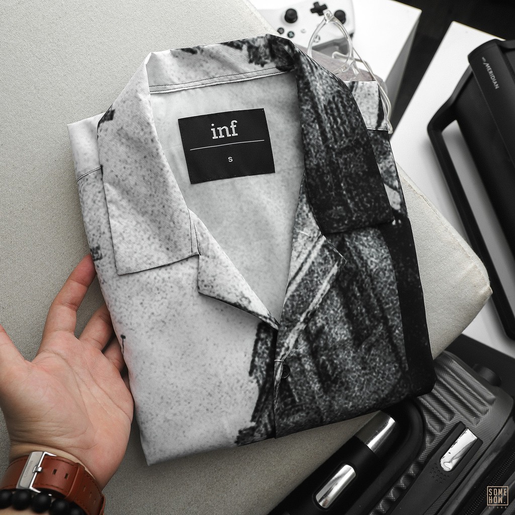 Áo Sơ Mi Nam In HT Street Thời Trang , Vải Cotton Lụa , INF SM005198 , SOMEHOW | BigBuy360 - bigbuy360.vn
