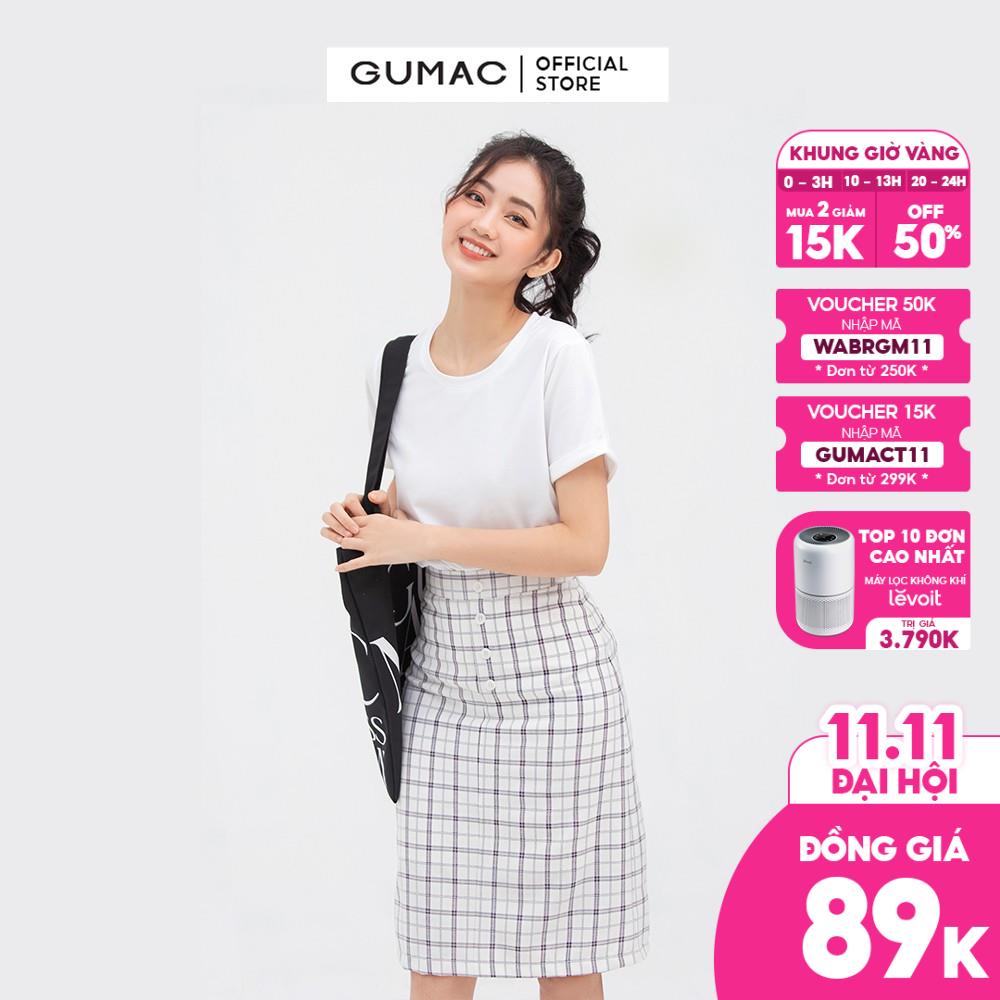 [Mã WABRGM11 giảm 10% đơn 250K] Áo thun nữ cổ tròn tay lật GUMAC nhiều màu năng động ATB811