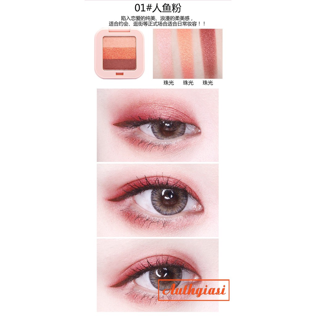 Phấn mắt Novo Fashion Three Color Eye Shadow 3 màu | BigBuy360 - bigbuy360.vn