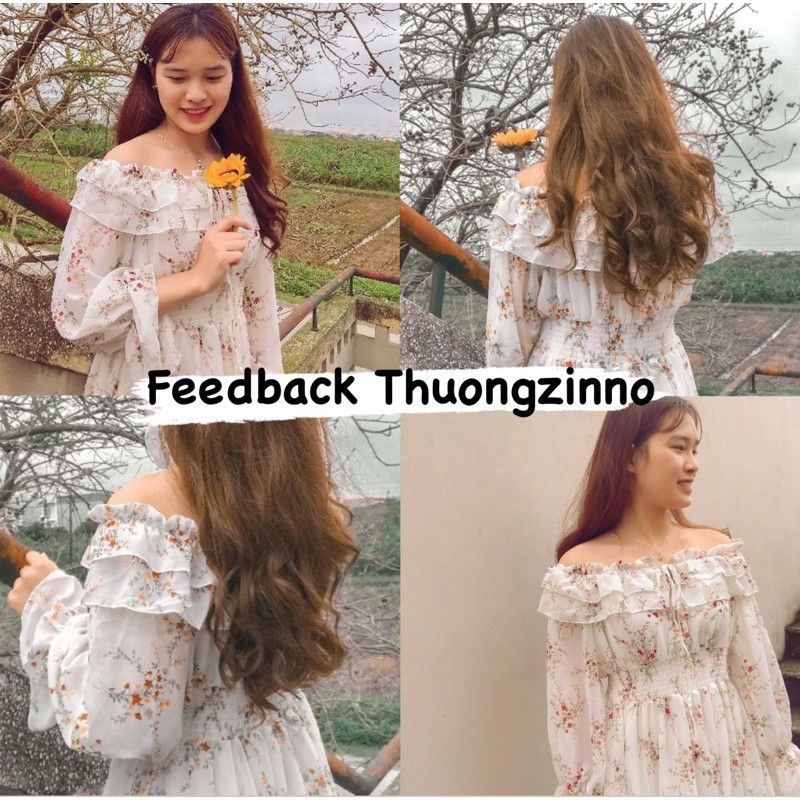 [Ảnh thật/Video] Váy hoa vintage Quảng Châu hàng chất lượng cao mặc được hai kiểu