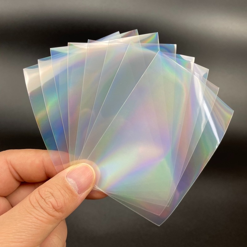Bộ 50/100 bìa đựng bảo vệ thẻ ảnh YGO MTG hiệu ứng laze