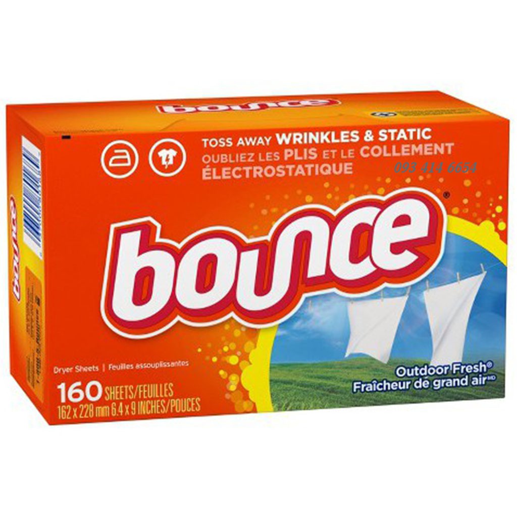 Giấy Thơm Quần Áo Bounce LOẠI 160 TỜ CỦA Mỹ