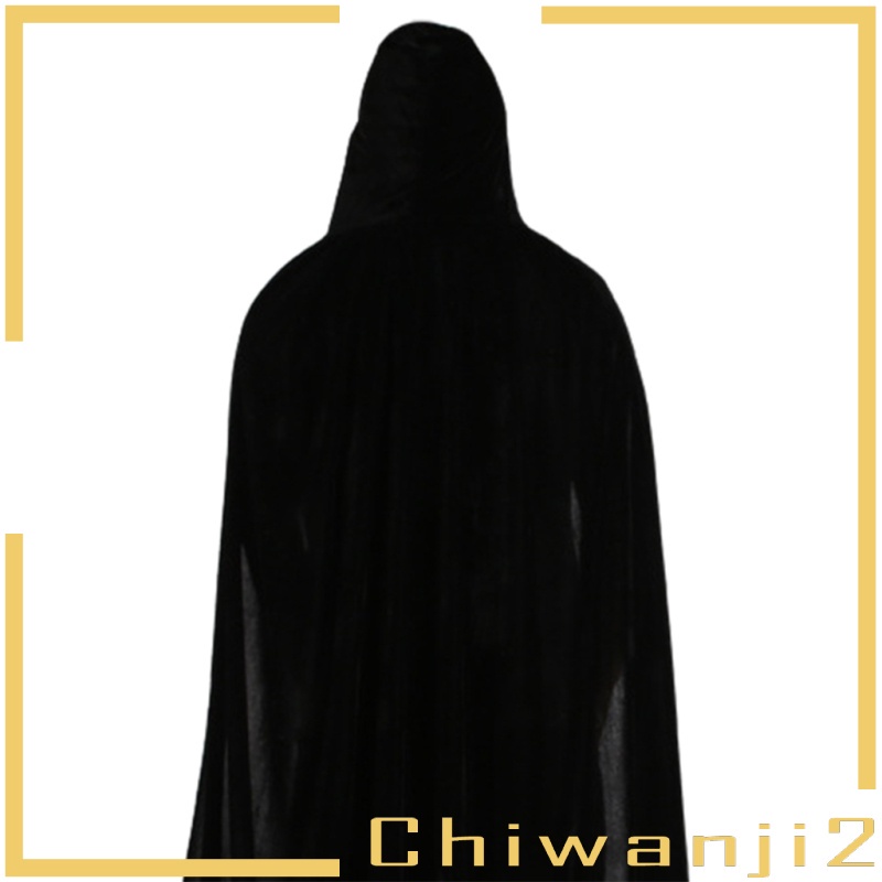 Velvet Hooded Cloak Long Robe Witch Capes Halloween Costume