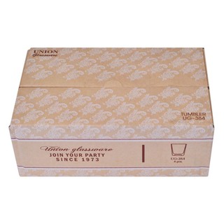 Bộ 6 ly thủy tinh lùn đáy cao Union Glass UG 384 280ml
