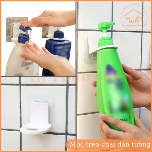 Móc Treo Chai Dán Tường Thông Minh, Giá Treo Chai Dầu Gội Sữa Tắm Siêu Dính