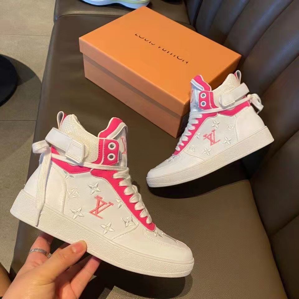 Giày Thể Thao Cổ Cao Mũi Tròn Buộc Dây Thời Trang Phong Cách Mới Cho Nữ