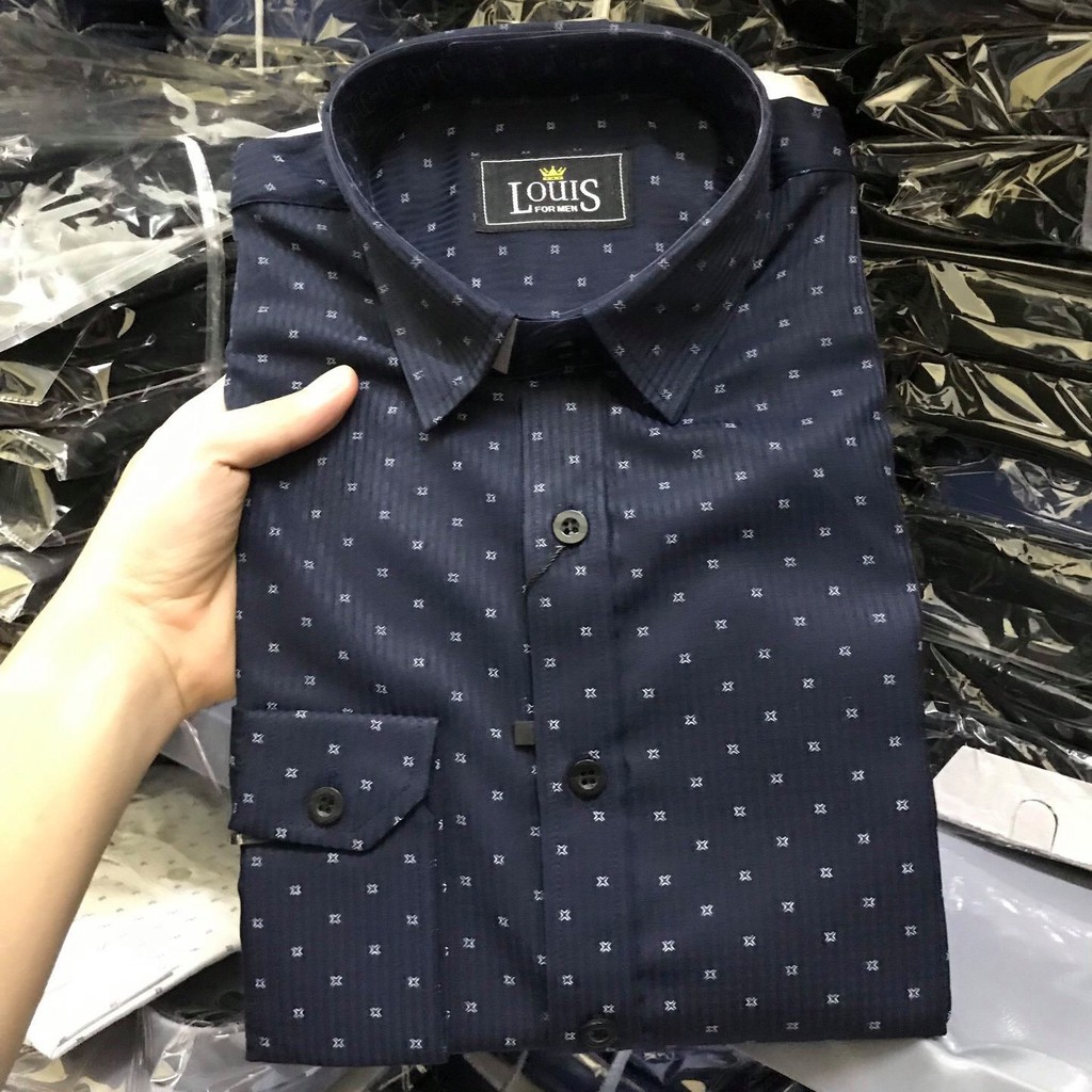 [GIÁ GỐC TẬN XƯỞNG] Sơ mi nam họa tiết chấm bi  cao cấp form ôm dáng công sở hàn quốc | BigBuy360 - bigbuy360.vn