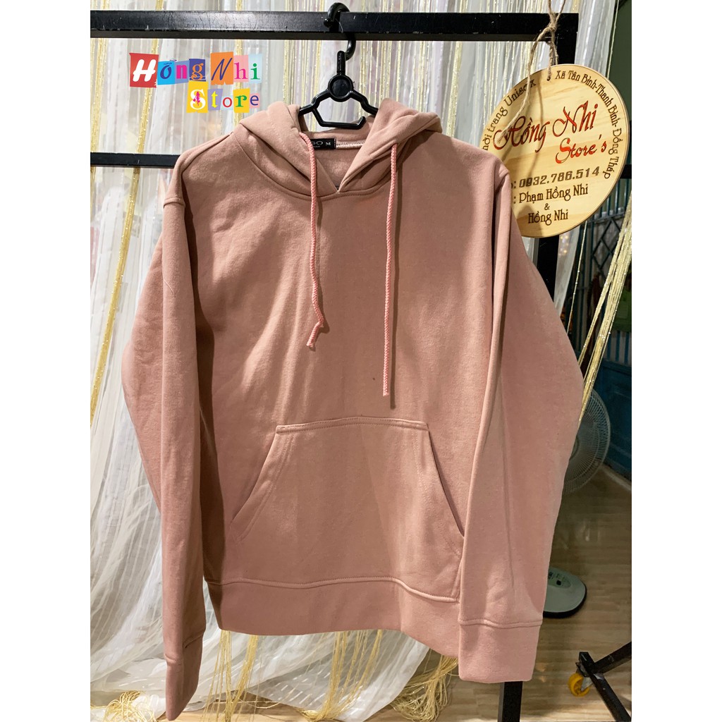 Áo Hoodie Trơn Màu Hồng Ruốc Cao Cấp Dáng Rộng Unisex Nam Nữ Mặc Được - MM | BigBuy360 - bigbuy360.vn