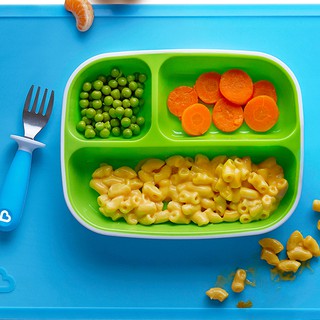 Bộ 2 khay ăn dặm cho bé chia ngăn chống trượt chống đổ munchkin