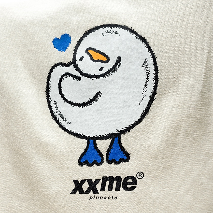 Áo thun tay lỡ nam nữ cotton thoáng mát Weeé Wing - XXME - Be / Đen