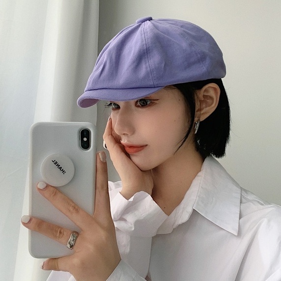 Mũ Beret Màu Sắc Cổ Điển Thời Trang Cho Nữ