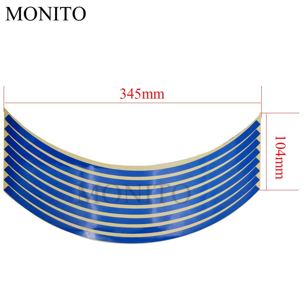 Miếng Dán Phản Quang Trang Trí Vành Bánh Xe Mô Tô Kawasaki W800 Cafe Zrx1100 Zrx1100 Zx1100 Zx7R Zx9