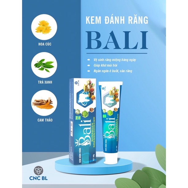 Kem đánh răng bali 100g giúp làm sạch răng, khử mùi hôi, ngăn ngừa sâu răng