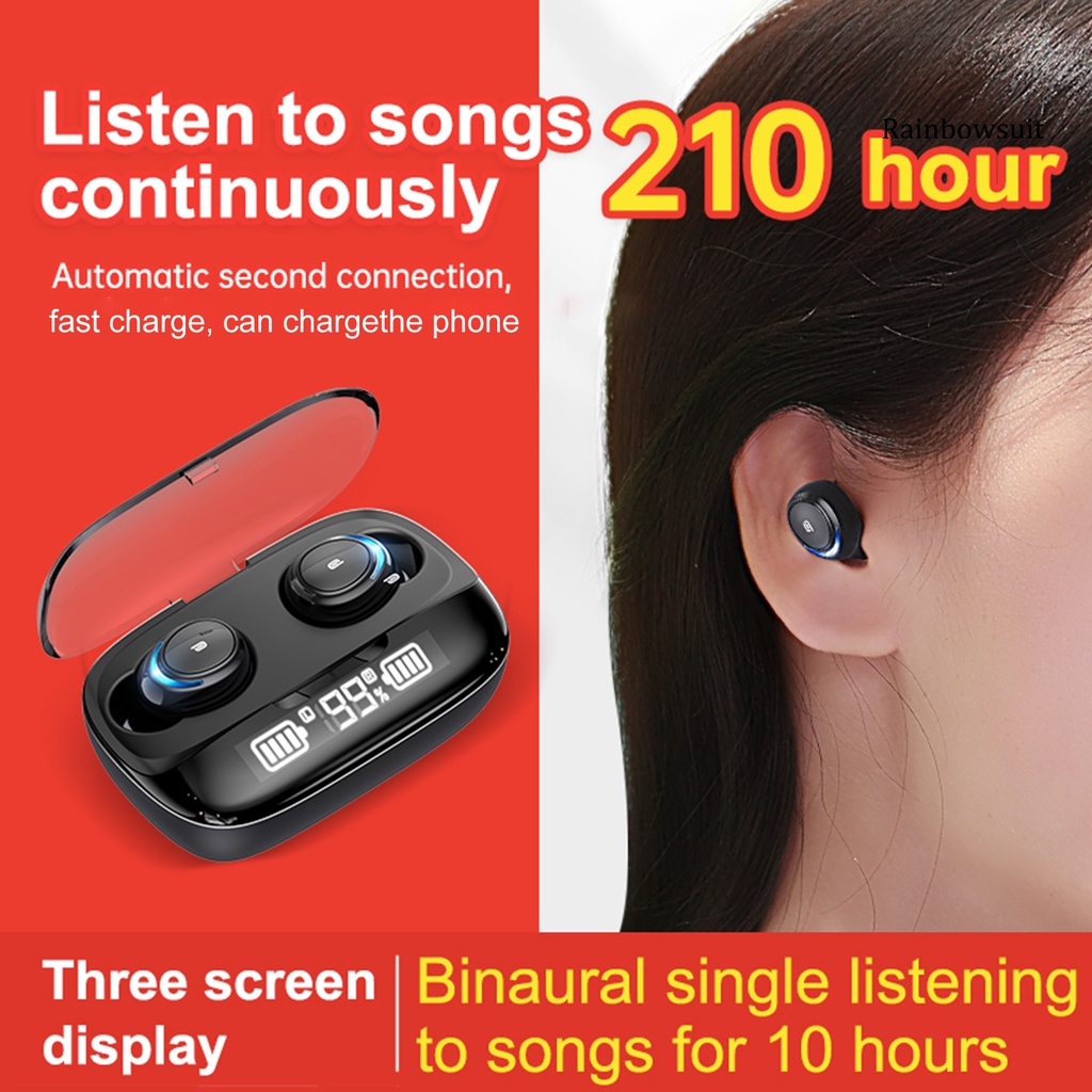 Tai Nghe Không Dây Rb- M-U8 Tws Bluetooth 5.0 Âm Thanh Hifi