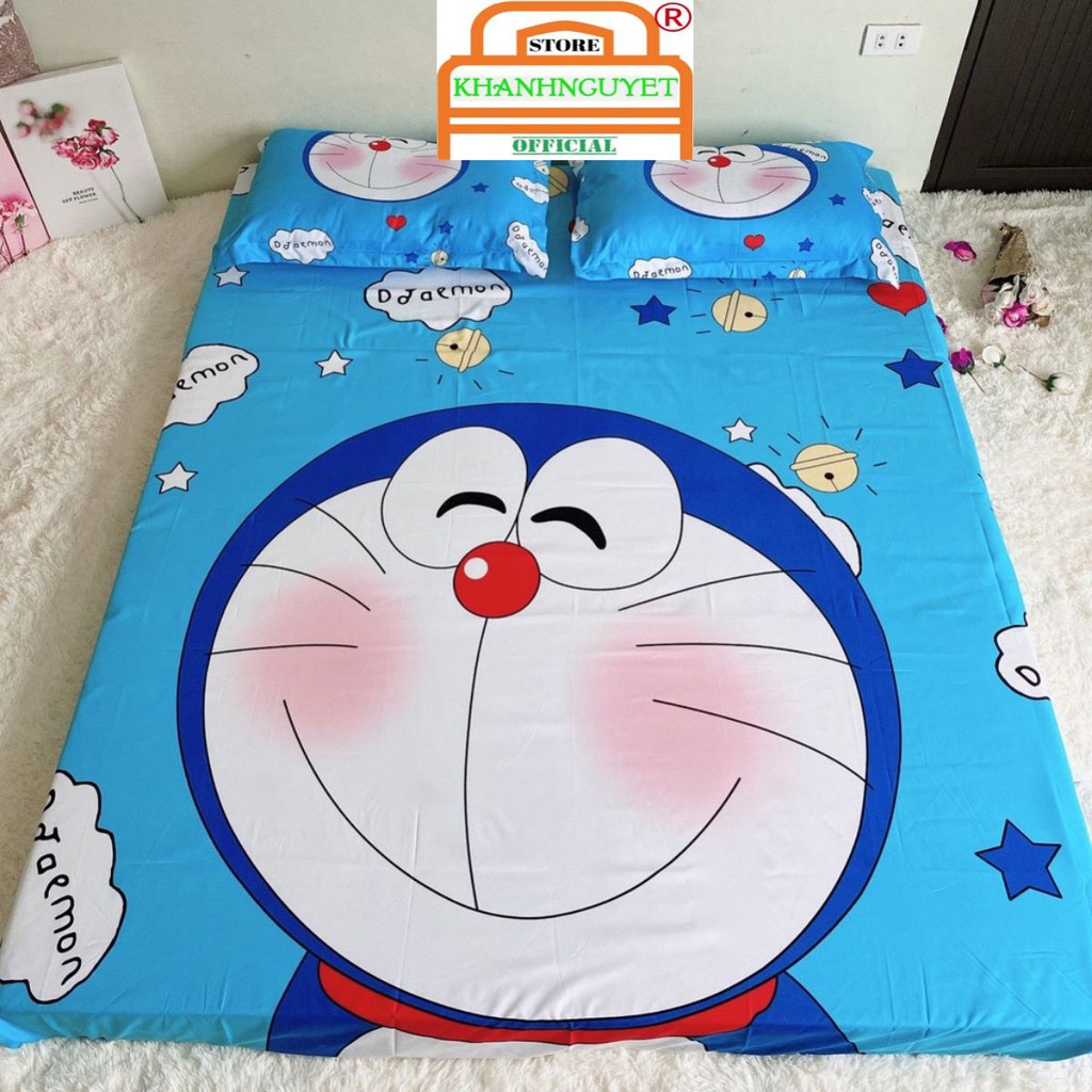 Set ga gối cotton hoạt hình cho bé Cotton Tina - DORAEMON DỄ THƯƠNG