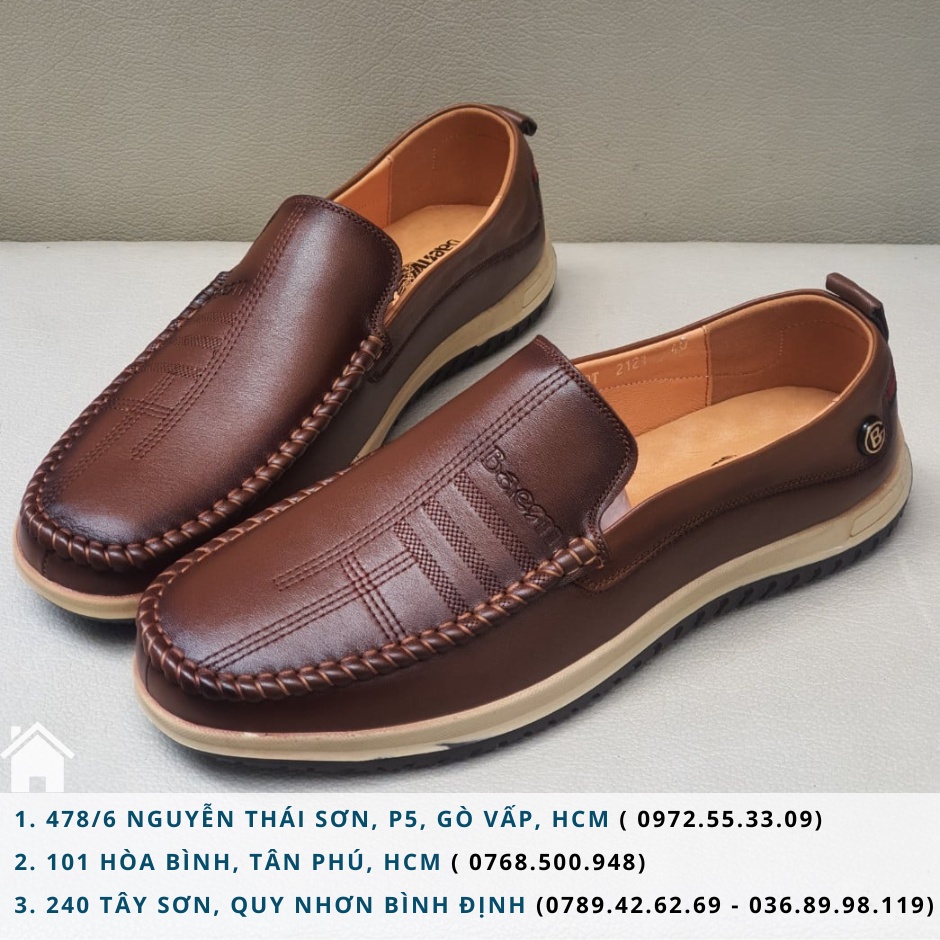 GIÀY LƯỜI (GIÀY MỌI) NAM DA BÒ MÃ D20