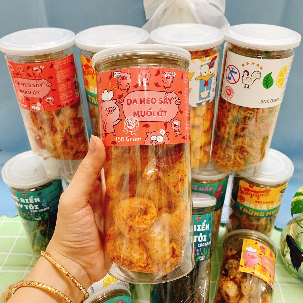 Các Món Ăn Vặt Khô Gà Lá Chanh,Mực Cán Tẩm, Mực Xé, Da Heo, Khô Cá Thiều, Nui Sấy Đóng Hũ ngon, rẻ, chất lượng | BigBuy360 - bigbuy360.vn