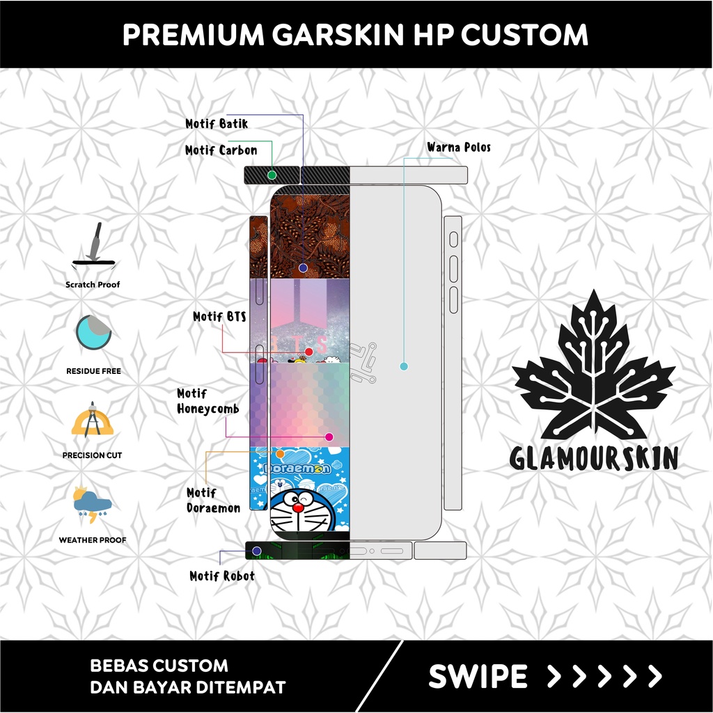 Set 2 Miếng Dán Gionee M7 Plus / M7 Power / X1s / X1 Garskin Cao Cấp Bảo Vệ Tùy Chỉnh Được