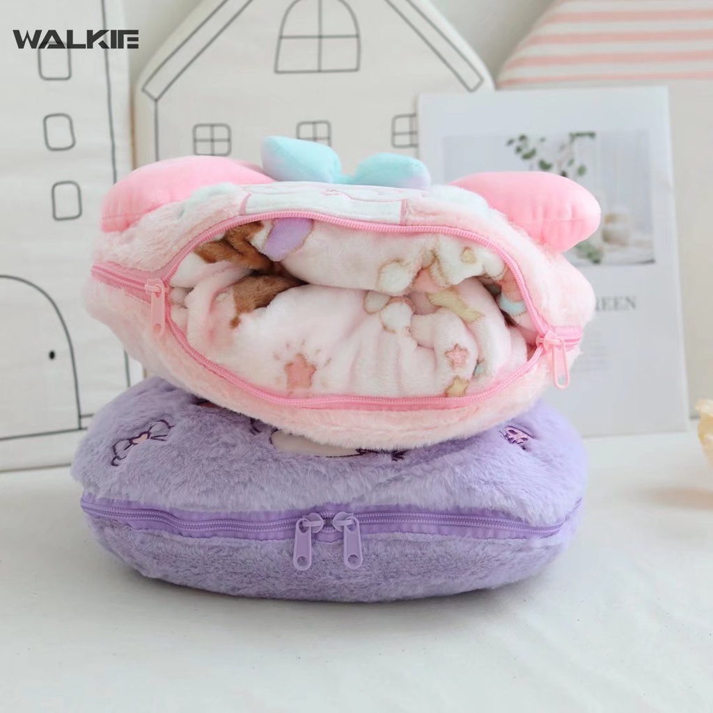 Bộ Chăn Gối Hình Cinnamoroll Kuromi My Melody Dễ Thương