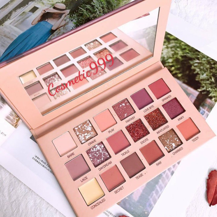 Phấn mắt nhũ lì 18 ô nude beauty nội địa trung -cosmetic999