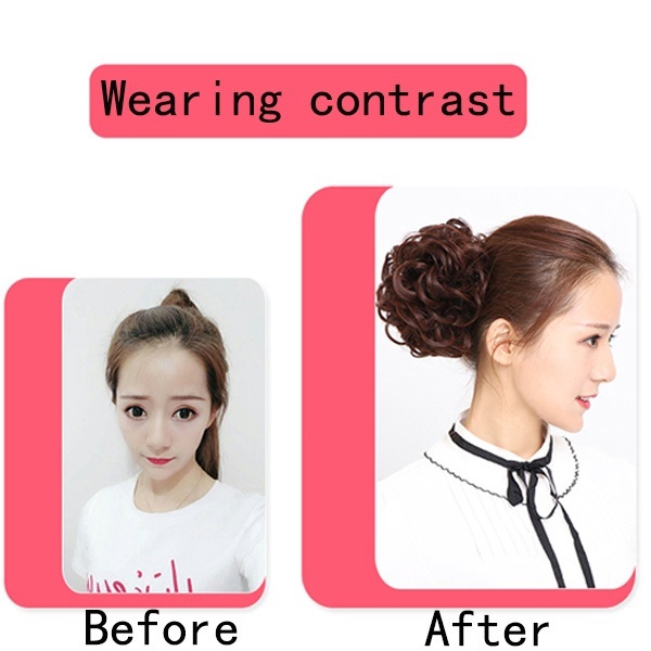 Búi tóc giả WIGSIN xoăn bằng sợi tổng hợp có kẹp cho cô dâu