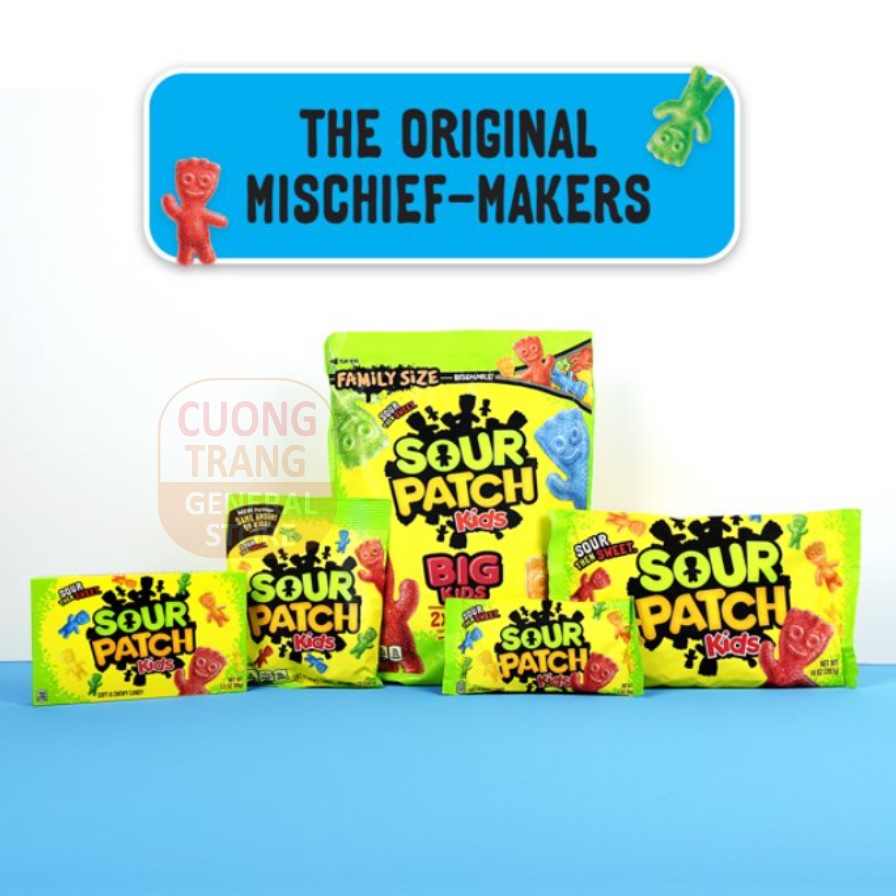 Kẹo dẻo sour patch kids hương trái cây hộp giấy 99g