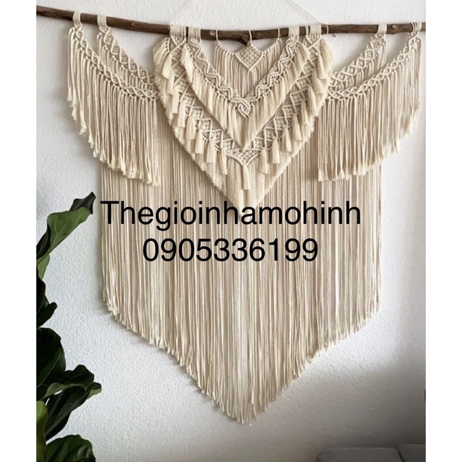 Mành macrame treo tường kích cỡ lớn từ 1m-1,3m