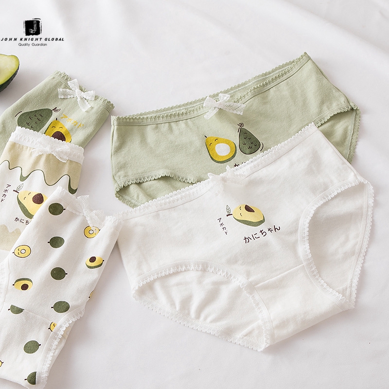  JKG Quần Lót Cotton In Hình Quả Bơ Dễ Thương Cho Nữ | BigBuy360 - bigbuy360.vn