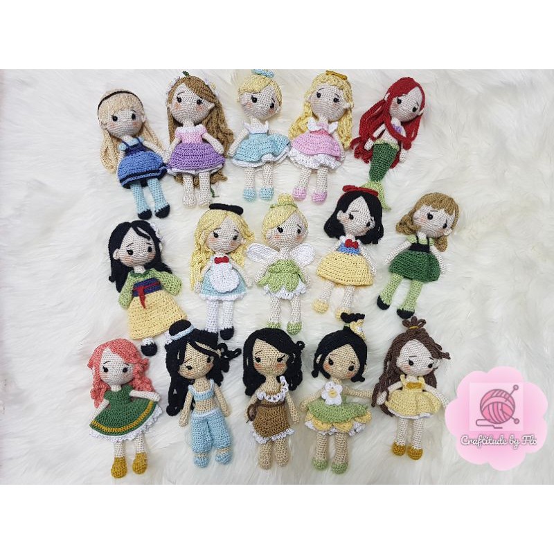 Disney Búp Bê Công Chúa Amigurumi Đan Móc Thủ Công