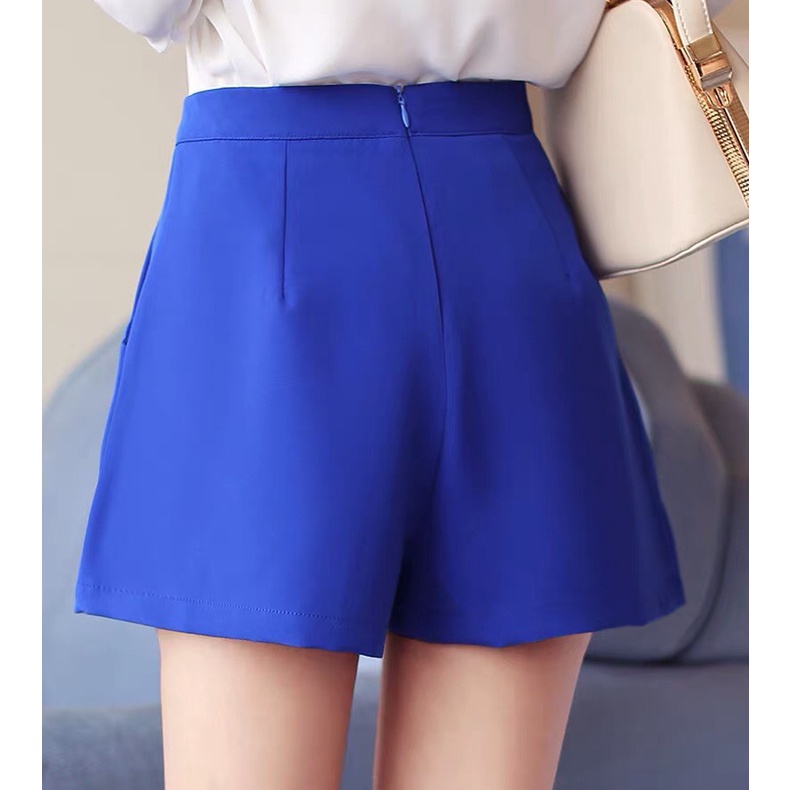 Quần short đùi nữ cạp cao chất tuyết mưa Quần đùi ôm lưng cao có túi ALALA