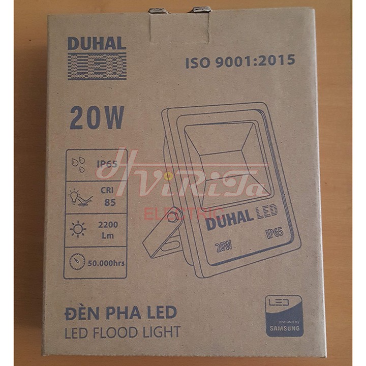 Đèn pha led Duhal 20W Chống nước IP65 KDJD0201