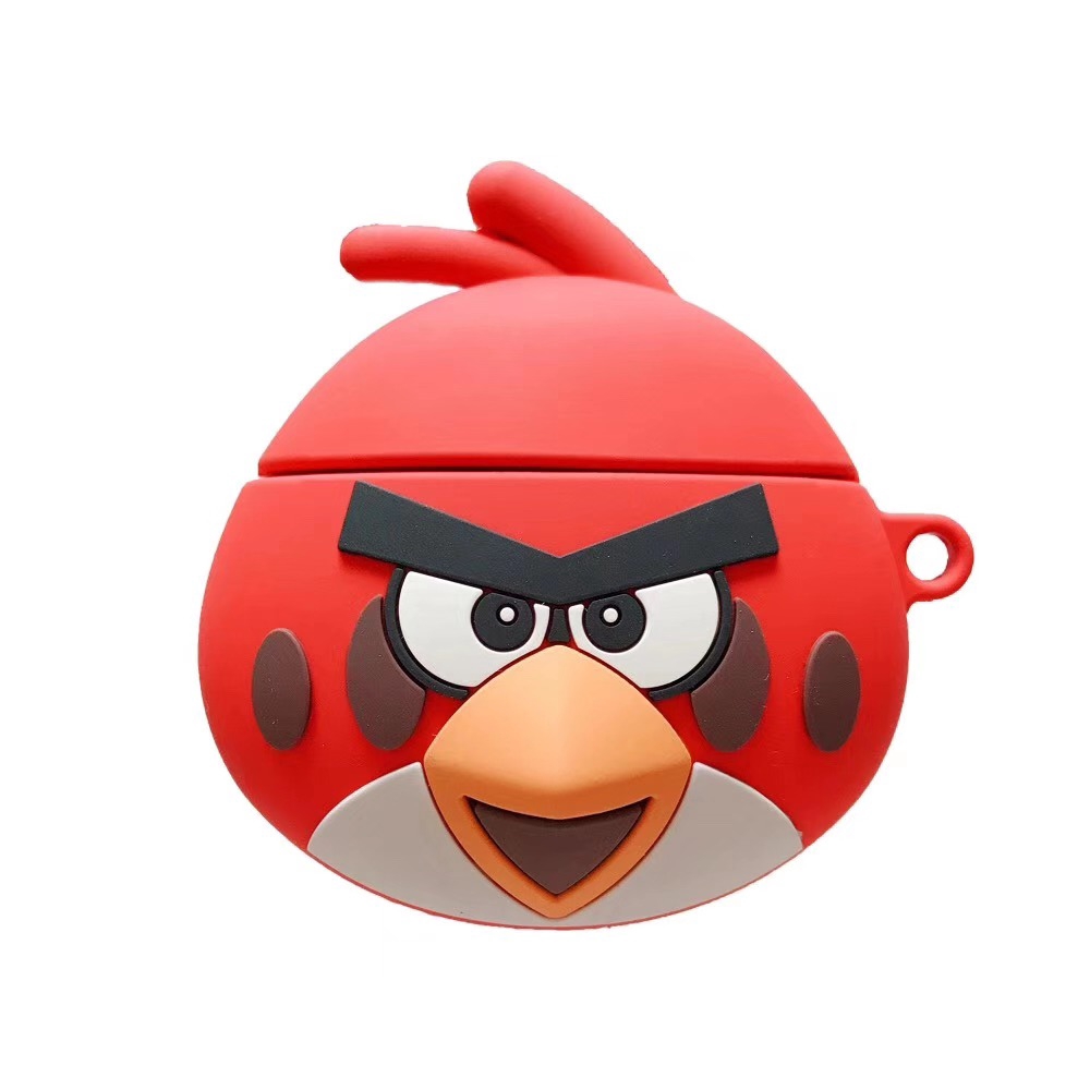 Dễ Thương Ốp Bảo Vệ Hộp Đựng Tai Nghe Airpods 2 Silicon Hình Angry Birds Xinh Xắn Silicone