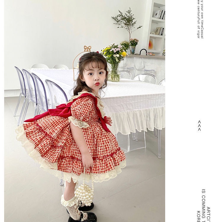 Đầm Lolita Thời Trang Mùa Hè Xinh Xắn Cho Bé Gái